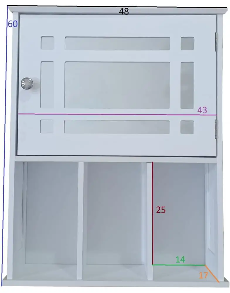 ארון קיר עם מראה ומדפים דגם SRG13 מבית Shuk Rehut