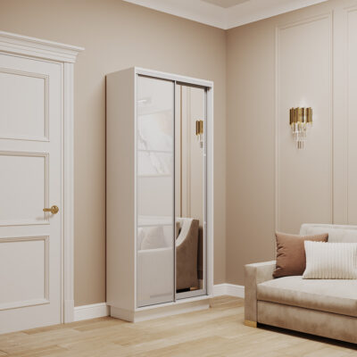 ארון הזזה 2 דלתות רוחב 90 ס"מ דגם אדם מבית HOME DECOR