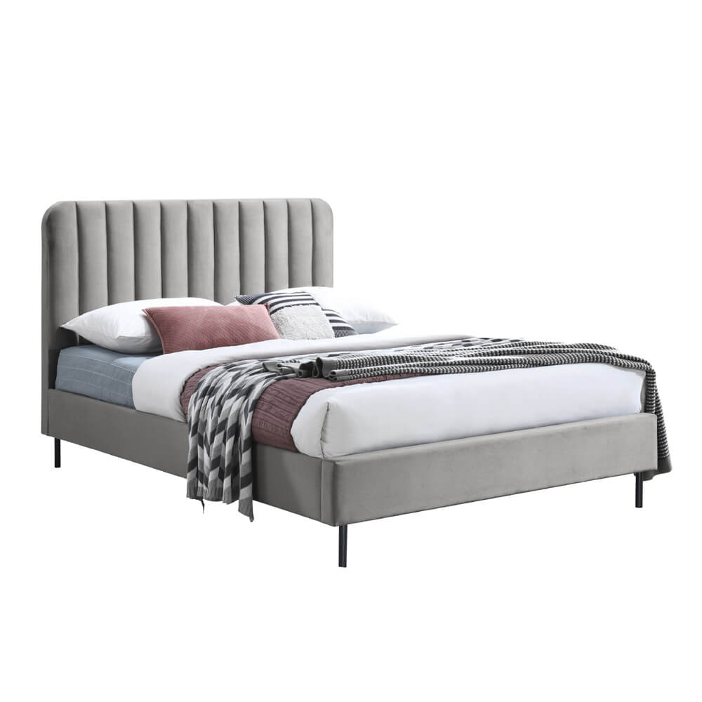 מיטה רחבה 120/190 ס"מ מרופדת דגם ורד 120 מבית HOME DECOR