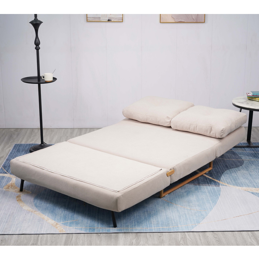 ספה 120 ס"מ נפתחת למיטה מרופדת בד קורדרוי HOME DECOR דגם לילך 120