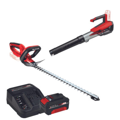 סט 2 כלים נטען - מפוח נושף טורבו 18V וגוזם גדר חי 18V דגם 2X מבית EINHELL