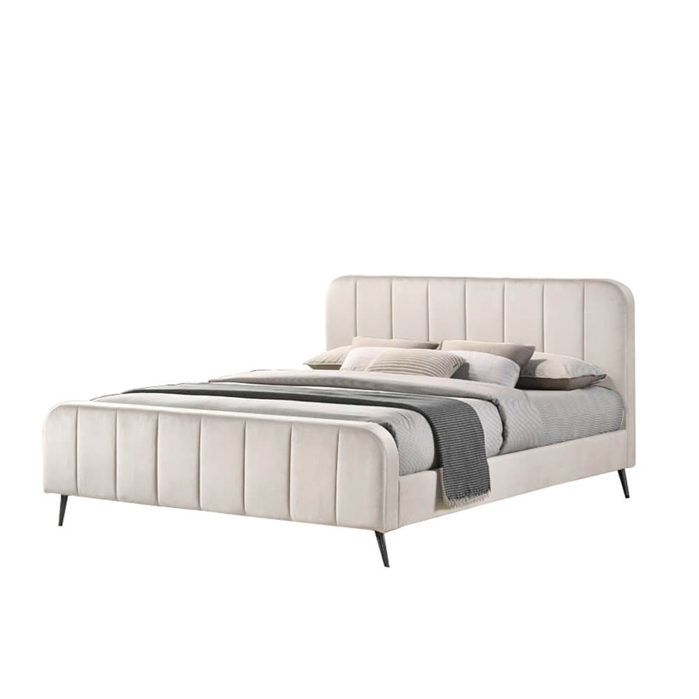 מיטה זוגית מרופדת בד קטיפתי דגם אושרית מבית HOME DECOR מיטה זוגית מרופדת בד קטיפתי דגם אושרית מבית HOME DECOR