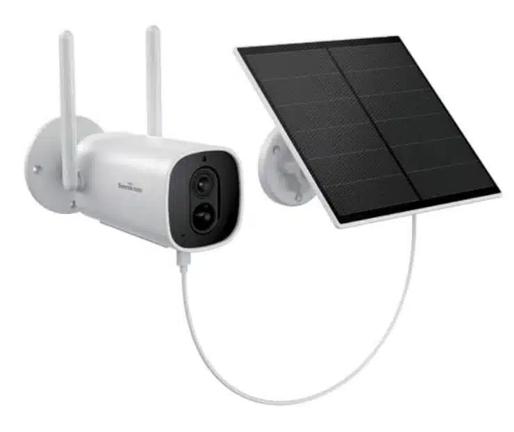 מצלמת אבטחה אלחוטית קבועה נטענת WIFI עם פנל סולארי חוץ דגם IC-FIX10 SOL מבית Semicom Smart