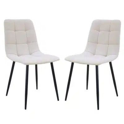 זוג כסאות מרופדים לפינת אוכל דגם רוז מבית HOME DECOR