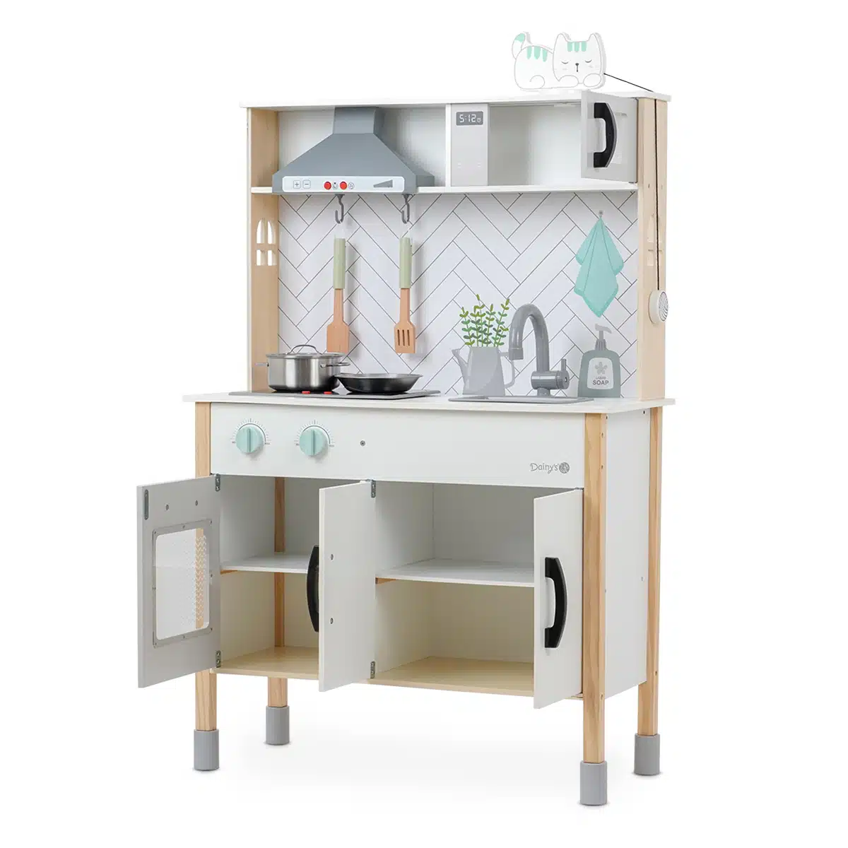 מטבח וינטג' מעץ לילדים - Wooden Vintage Kitchen מבית Dainy's מטבח וינטג' מעץ לילדים - Wooden Vintage Kitchen מבית Dainy's
