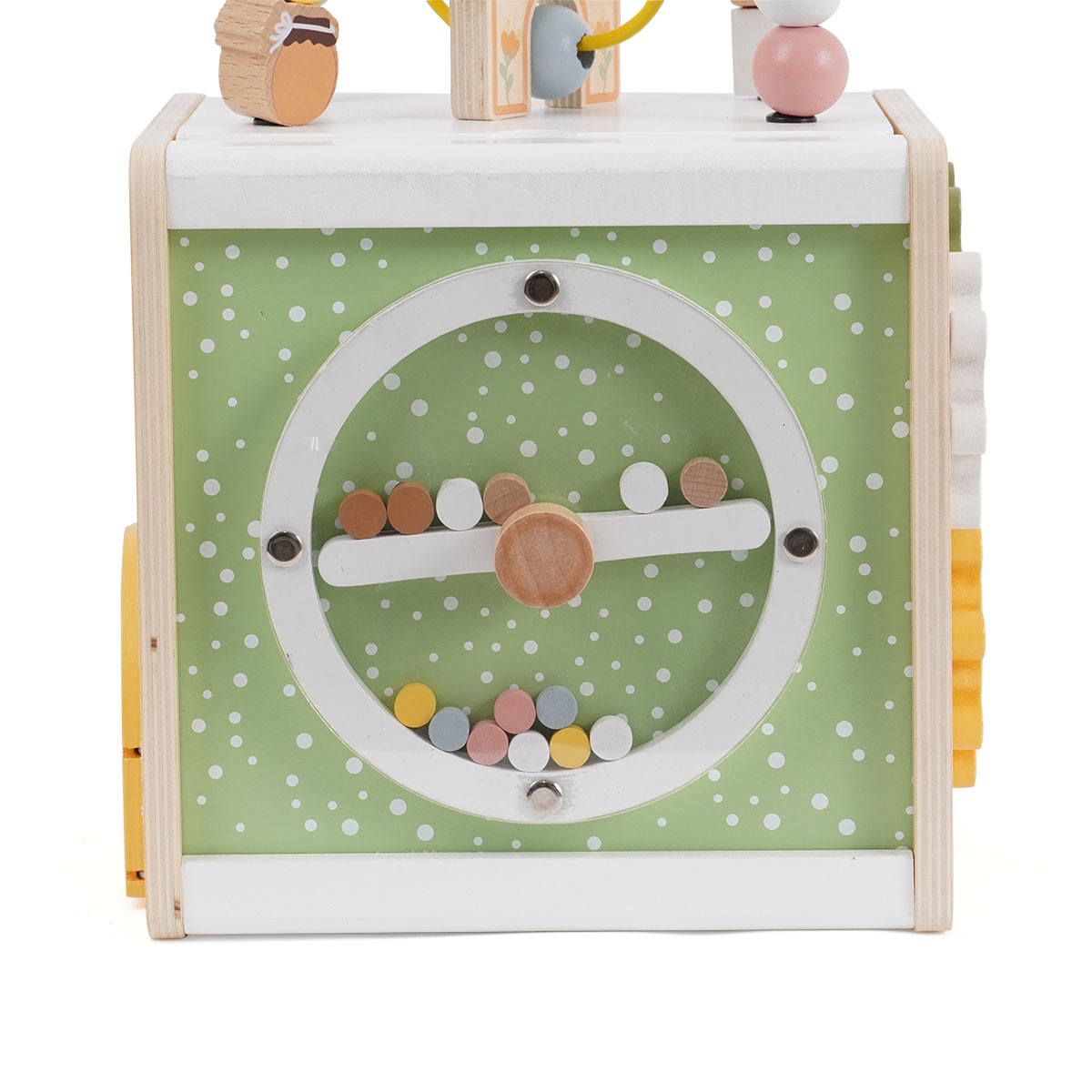 קוביית פעילות מעץ - Baby Activity Cube מבית Dainy's