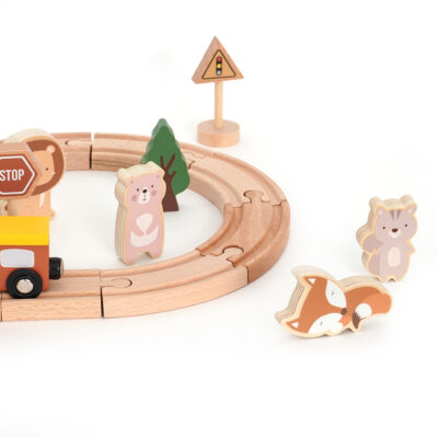 סט רכבת מעץ 35 חלקים - ‏‏‏‏Wooden Train Set 35 pcs מבית Dainy's