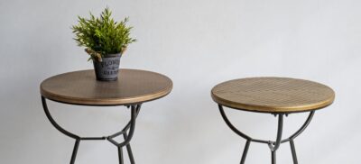 זוג שולחנות קפה ממתכת דגם ברונו מבית TUDO DESIGN