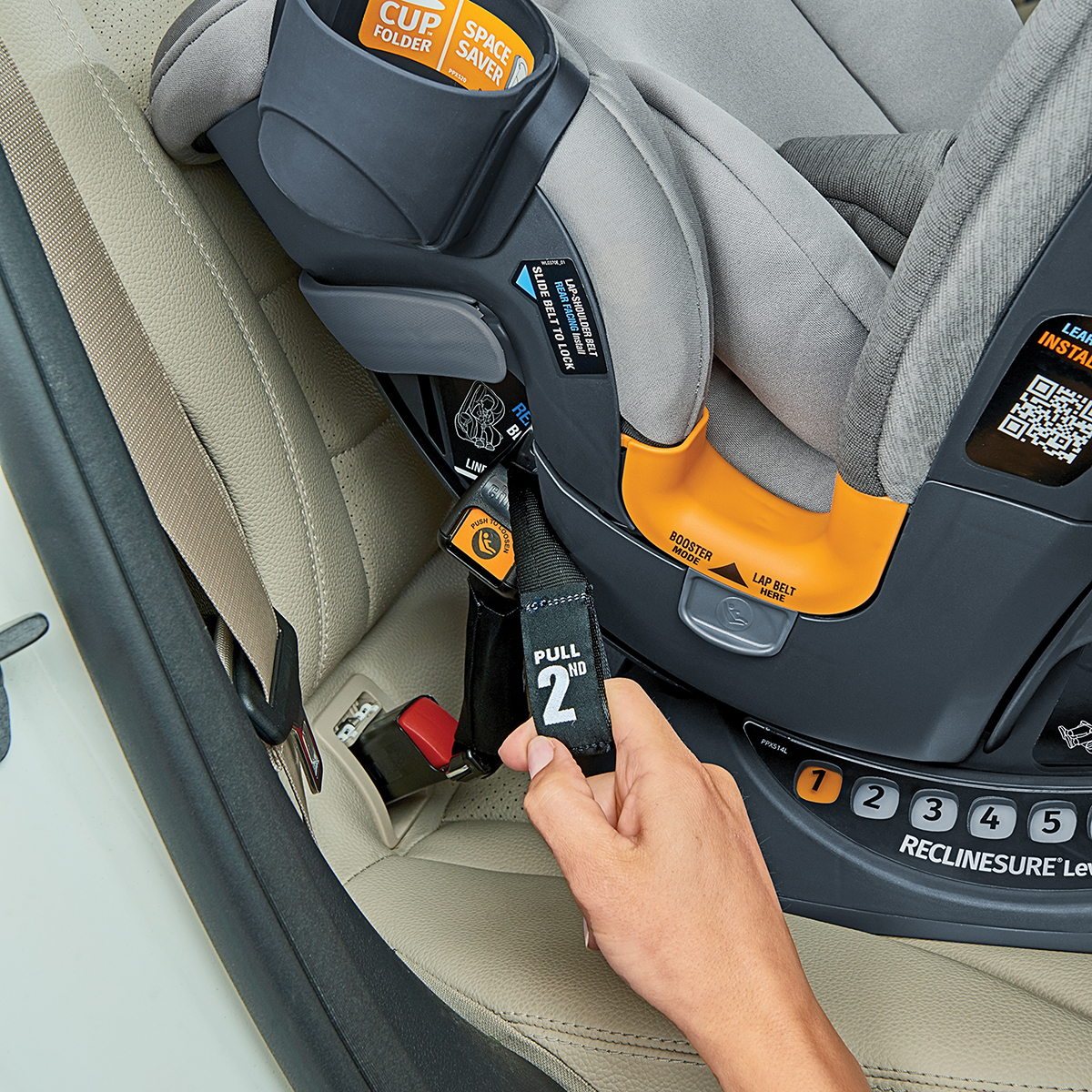 כיסא בטיחות וואן פיט קלירטקס - OneFit ClearTex מבית Chicco