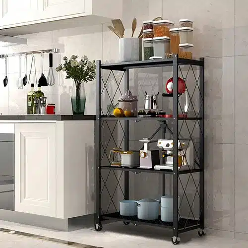 כוננית מתקפלת על גלגלים 4 מדפים דגם OTC4I מבית Garden Top