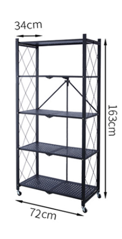 כוננית מתקפלת על גלגלים 5 מדפים דגם OTC5I מבית Garden Top