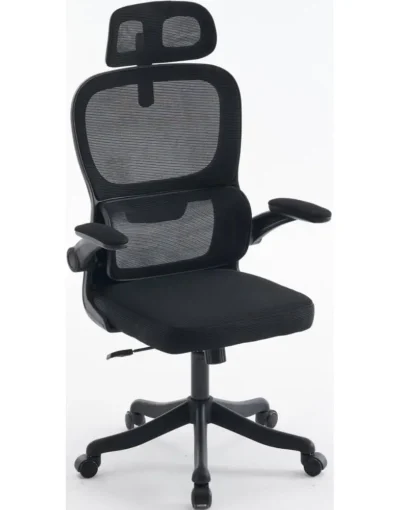 כיסא משרדי אורטופדי עם משענת ראש דגם Lux מבית S.R