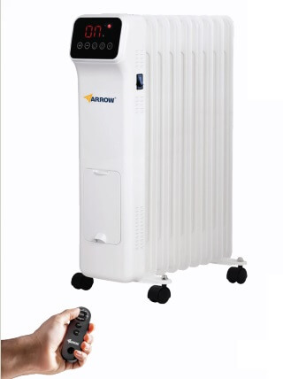 רדיאטור 7 צלעות 1500W עם מסך דיגיטלי ושלט דגם 600702-004 מבית Arrow