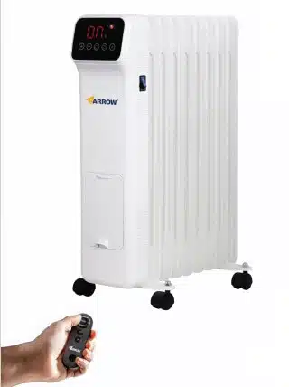 רדיאטור 7 צלעות 1500W עם מסך דיגיטלי ושלט דגם 600702-004 מבית Arrow