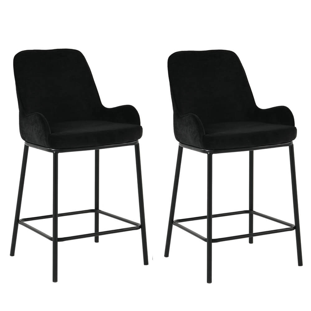 זוג כסאות בר מעוצבים ומרופדים דגם ברק מבית HOME DECOR
