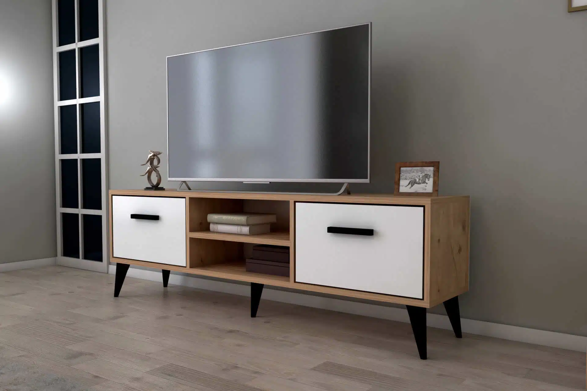 מזנון טלוויזיה ברוחב 140 ס"מ דגם LEON מבית TUDO DESIGN