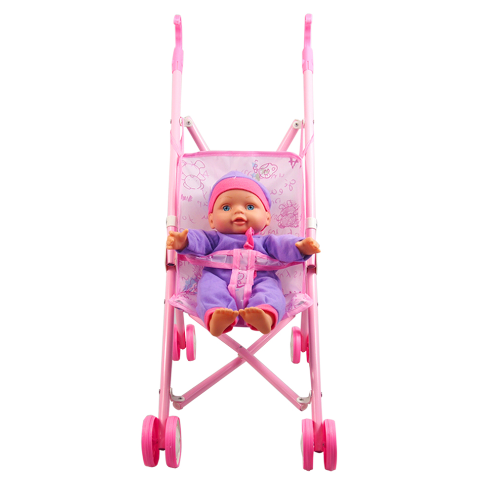 בובה רכה עם עגלת מתכת - Soft Baby With Metal Buggy בובה רכה עם עגלת מתכת - Soft Baby With Metal Buggy