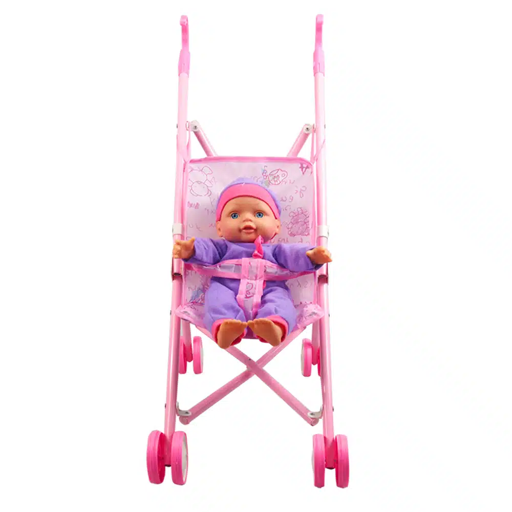 בובה רכה עם עגלת מתכת - Soft Baby With Metal Buggy בובה רכה עם עגלת מתכת - Soft Baby With Metal Buggy
