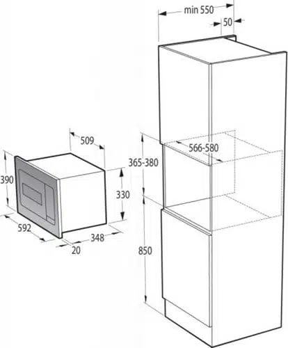 מיקרוגל אינטגרלי בנוי משולב גריל דגם Simplcity BM235G1SYB מבית GORENJE מיקרוגל אינטגרלי בנוי משולב גריל דגם Simplcity BM235G1SYB מבית GORENJE