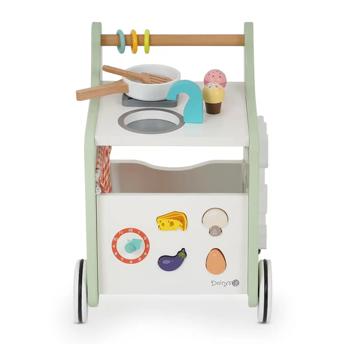 הליכון עגלת מטבח מעץ - Wooden Kitchen Activity Walker מבית Dainy's הליכון עגלת מטבח מעץ - Wooden Kitchen Activity Walker מבית Dainy's