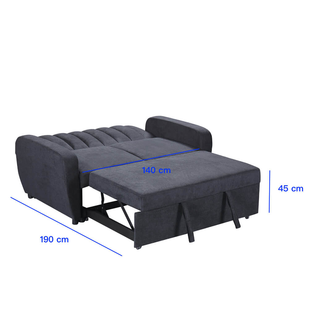 ספה דו מושבית נפתחת למיטה זוגית דגם נפאל מבית HOME DECOR