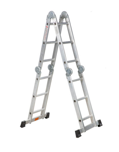 סולם אלומיניום 3x4 פרקים (רב מצבי) קל ונוח לקיפול ואחסון דגם GHGB3