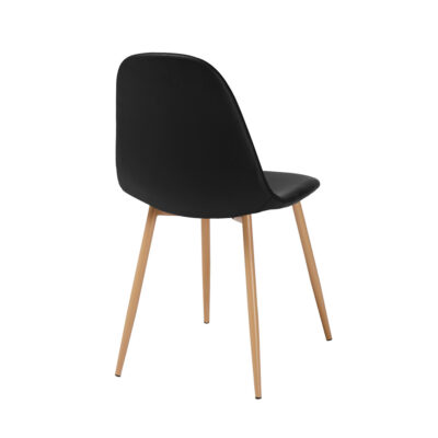 סט 4 כסאות אוכל מרופדים דמוי עור דגם כרמל מבית HOME DECOR