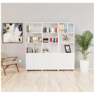 כוננית/ספריה רחבה במיוחד לבית ולמשרד דגם ברק 6036.3 מבית Double