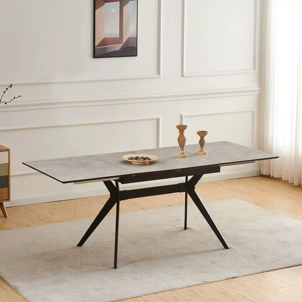 שולחן אוכל נפתח 1.2-2.0 מ' דגם סנטוריני מבית HOME DECOR שולחן אוכל נפתח 1.2-2.0 מ' דגם סנטוריני מבית HOME DECOR