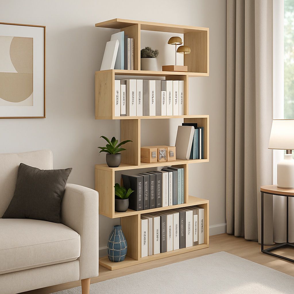 כוננית זיגזג דגם ורד אלון מבית Tudo Design כוננית זיגזג דגם ורד אלון מבית Tudo Design