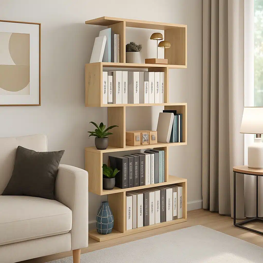 כוננית זיגזג דגם ורד אלון מבית Tudo Design כוננית זיגזג דגם ורד אלון מבית Tudo Design