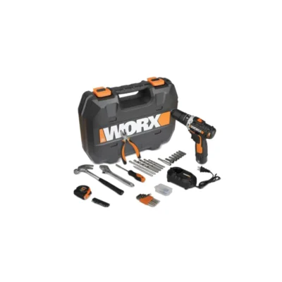 סט כלי עבודה עם מברגה/מקדחה רוטטת 12V דגם WX129.5 מבית WORX