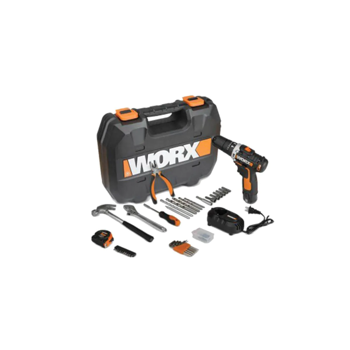 סט כלי עבודה עם מברגה/מקדחה רוטטת 12V דגם WX129.5 מבית WORX