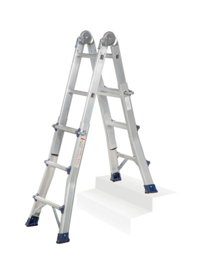 סולם אלומיניום טלסקופי 3x4 קל ונוח לקיפול ואחסון דגם GHGA3 מבית S.Z