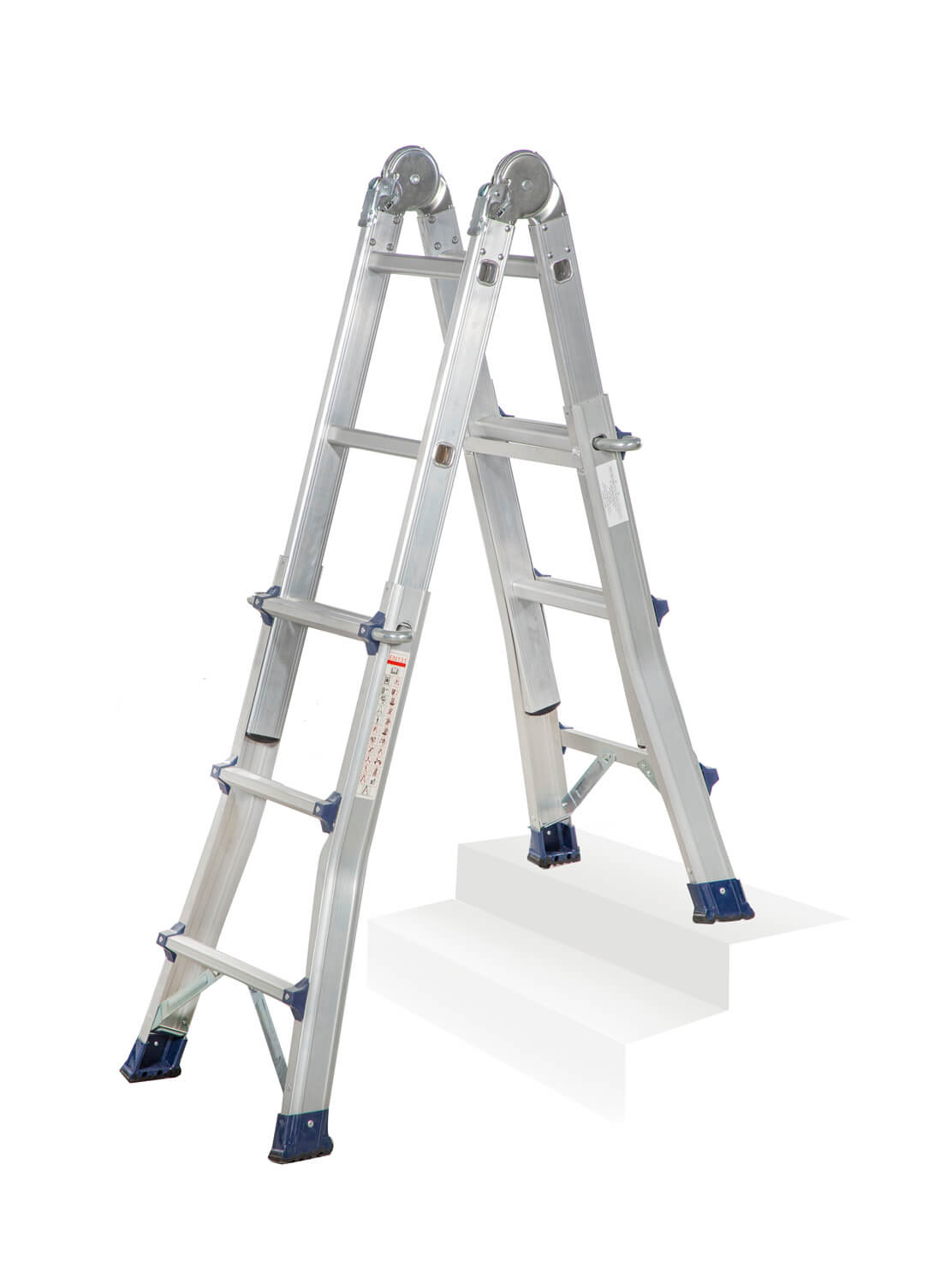 סולם אלומיניום טלסקופי 3x4 קל ונוח לקיפול ואחסון דגם GHGA3 מבית S.Z