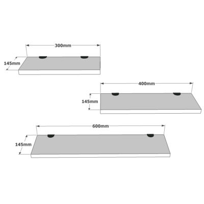 שלישיית מדפים צפים דגם Lines WL17 מבית HOMAX