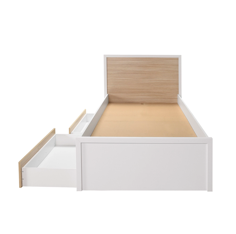 מיטת יחיד רחבה עם 2 מגירות אחסון דגם Oxford-KRC-1402 מבית HOMAX