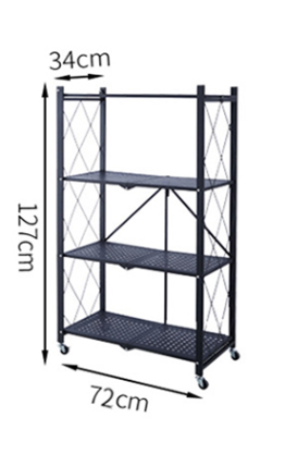 כוננית מתקפלת על גלגלים 4 מדפים דגם OTC4I מבית Garden Top
