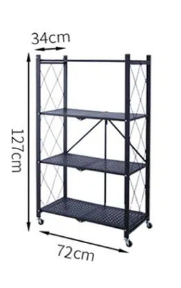 כוננית מתקפלת על גלגלים 4 מדפים דגם OTC4I מבית Garden Top