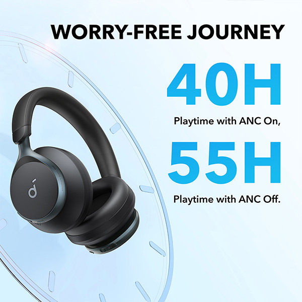 אוזניות קשת On-Ear דגם soundcore Space One מבית Anker