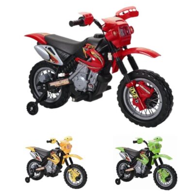 אופנוע שטח ספורטיבי עם גלגלי עזר ממונע 6V לילדים מבית ‏Twist