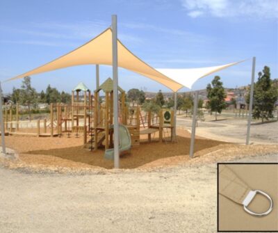 רשת צל עם טבעות אלומ' במגוון מידות - יכולת הצללה 90% - 80% מבית GPT