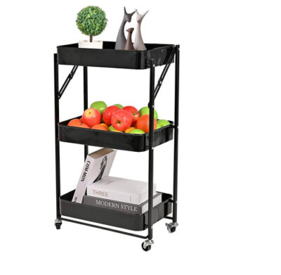 עגלת שירות ניידת מתקפלת 3 תאים דגם 1144n33 מבית Garden Top