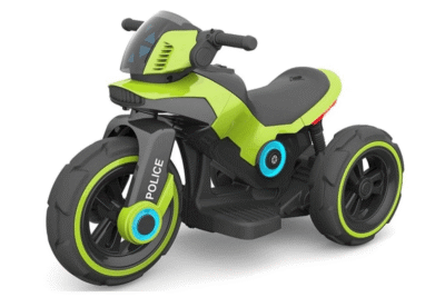 אופנוע ממונע מדליק לילדים פוליס POLICE 6V עם 3 גלגלים במגוון צבעים לבחירה