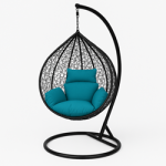 גוף שחור-כריות טורקיז