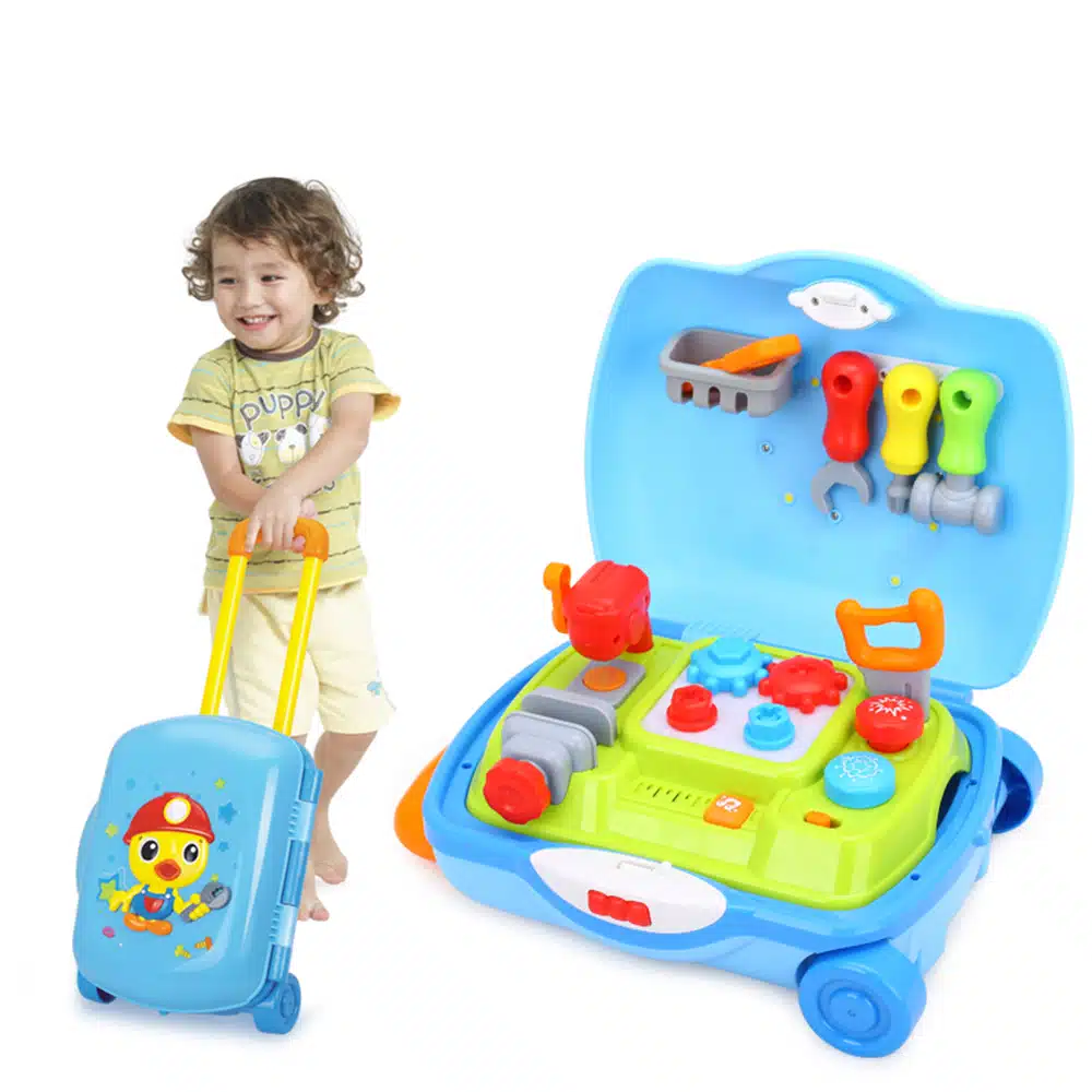 סט כלי עבודהלילדים במזוודה טרולי  מוזיקלי/אורות Tool Set Suitcase With Music Light