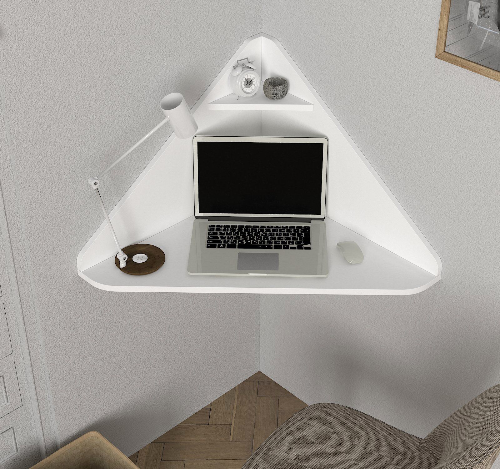 שולחן עבודה פינתי תלוי דגם טריגו Homeoffice DE7881 מבית HOMAX שולחן עבודה פינתי תלוי דגם טריגו Homeoffice DE7881 מבית HOMAX