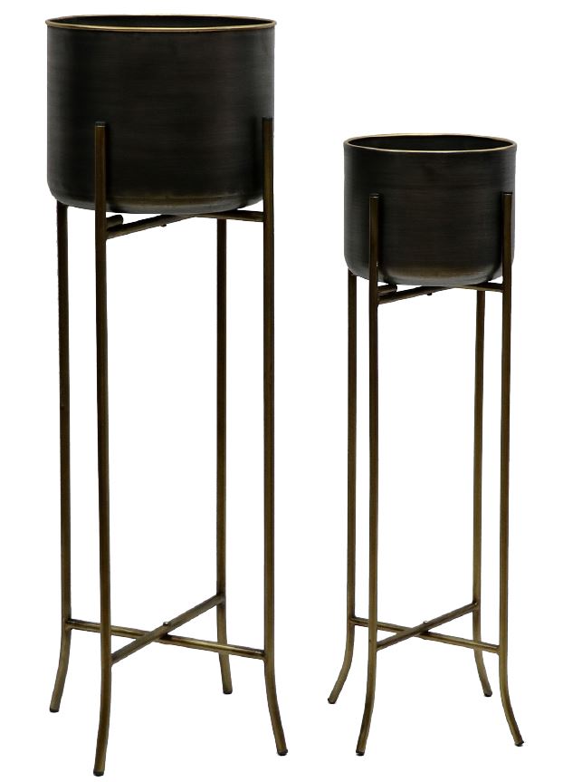 זוג מעמדי עציצים דגם שחר מבית TUDO DESIGN זוג מעמדי עציצים דגם שחר מבית TUDO DESIGN