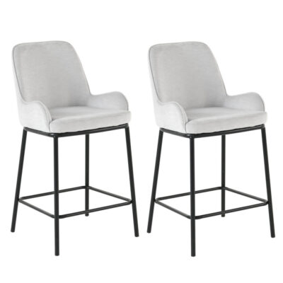 זוג כסאות בר מעוצבים ומרופדים דגם ברק מבית HOME DECOR