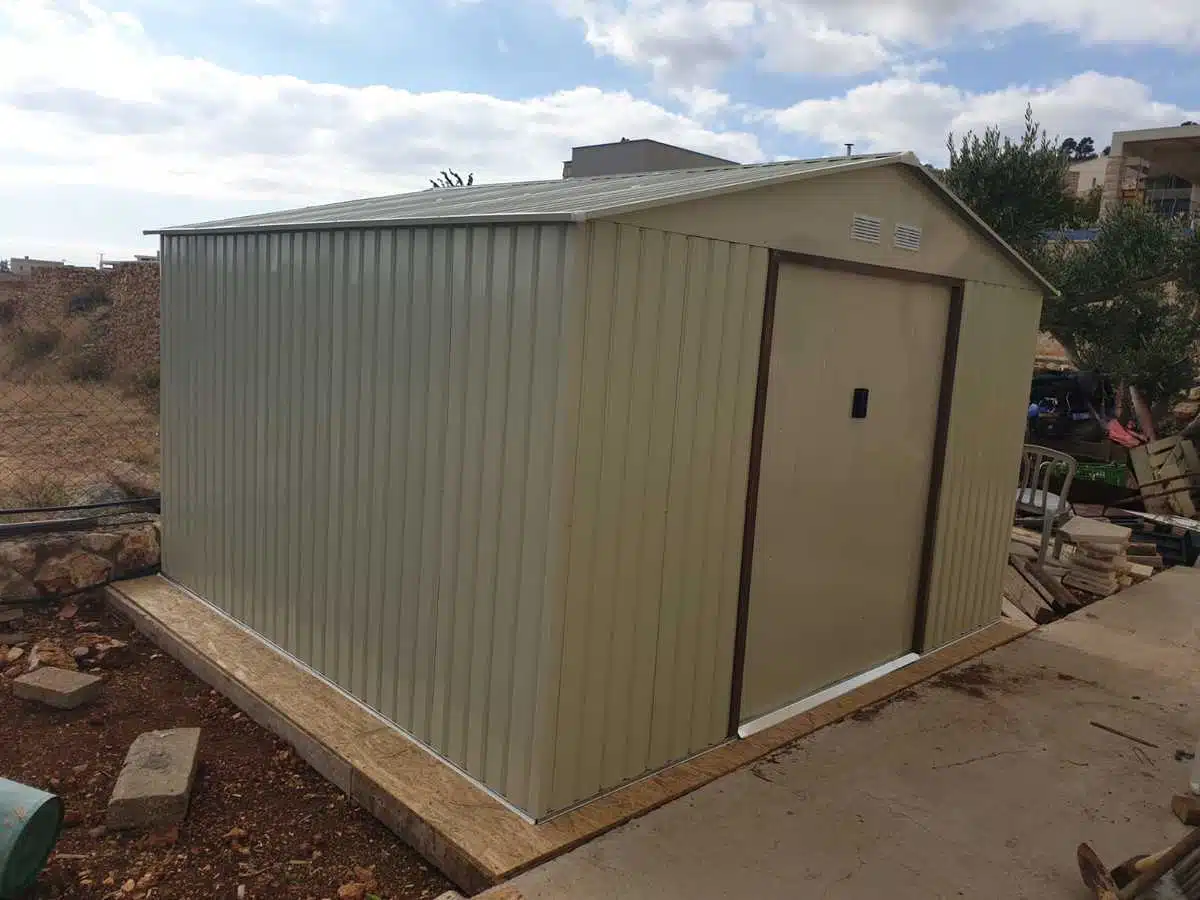 מחסן מתכת פרמיום דגם 3.40X3.19 Garden Top T1110 מחסן מתכת פרמיום דגם 3.40X3.19 Garden Top T1110
